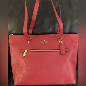 Coach tote bag red NWT retail $350